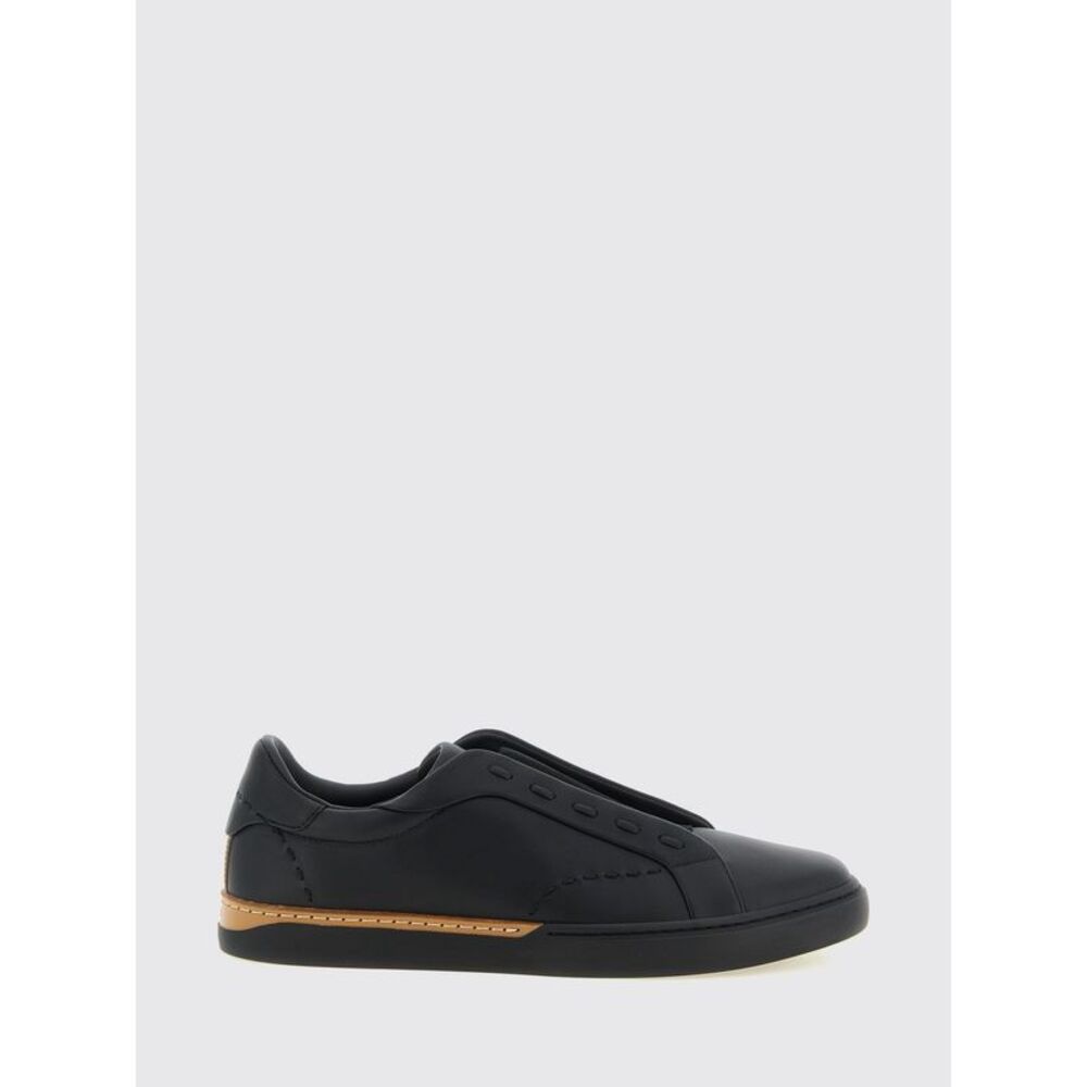 Fendi Men Fendi City Calfskin Slip-On Sneakers With Jacquard Logo